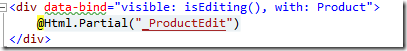 isEditing html